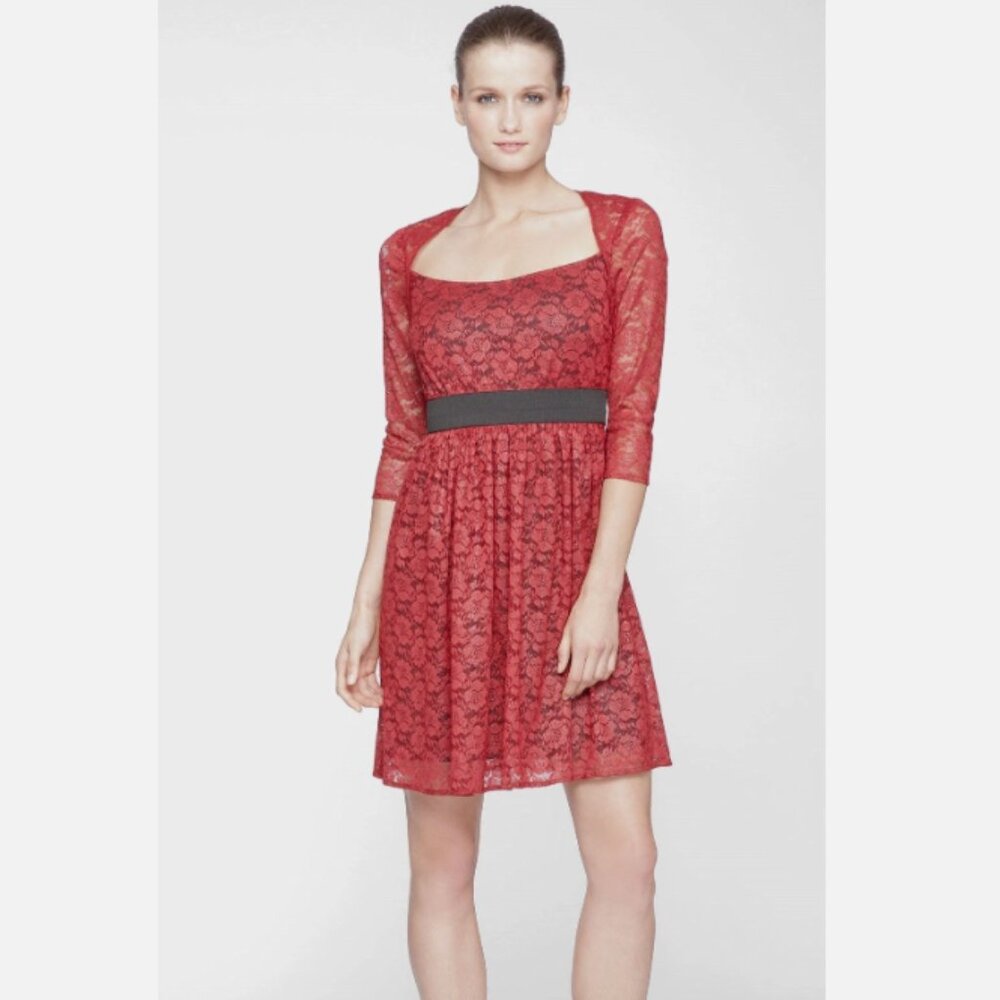 Marc New York Women's Red Queen Anne Lace Dress Size 4
